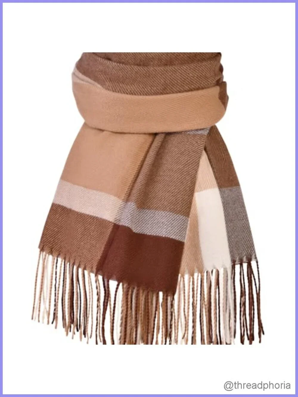Scottish Checked Scarf Cashmere Feel Long Oversized Fashion Scarfs